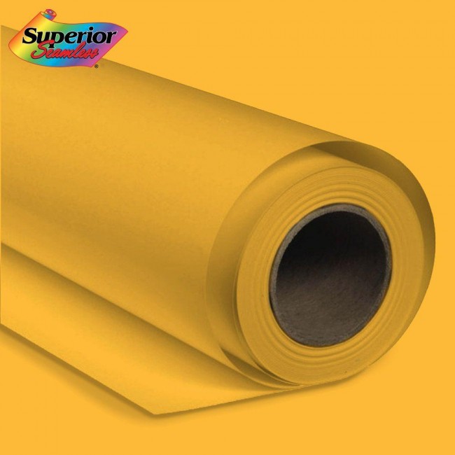 Superior 14 Forsythia Yellow Background Paper Roll  x 11m - Specular