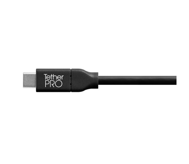 Cuc15 Blk Tether Pro Usb C To Usb C 15 Blk Tip Side